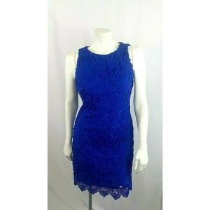 Ralph Lauren Blue Sleeveless Sheath Dress Sz 12